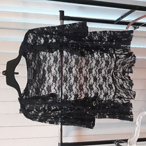 Black lace dress cover-up
